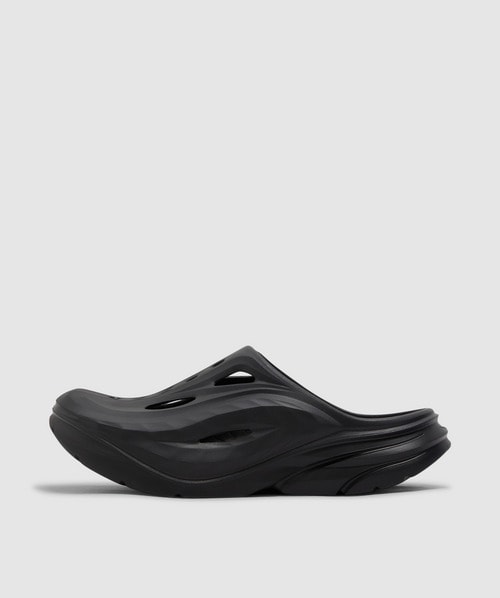 Shop Hoka Ora Recovery Mule In Black / Black