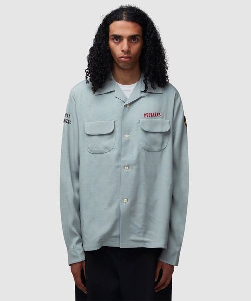 Visvim Keesey Long Sleeve Shirt In Grey