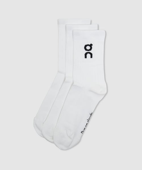 On 3-pack Logo Sock In White