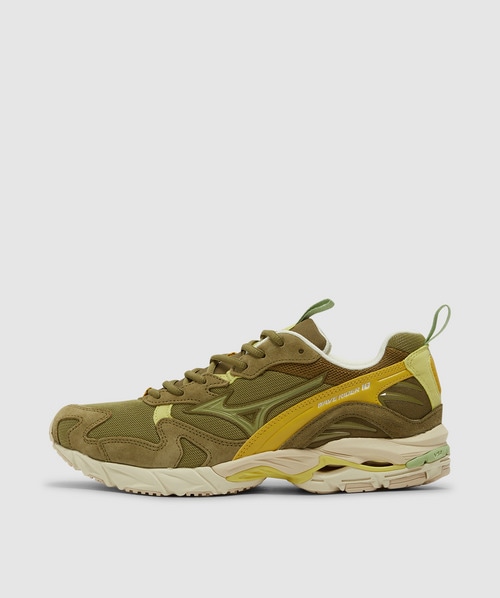 Mizuno Wave Rider 10 Premium Sneaker In Olive Drab/cedar/cedar