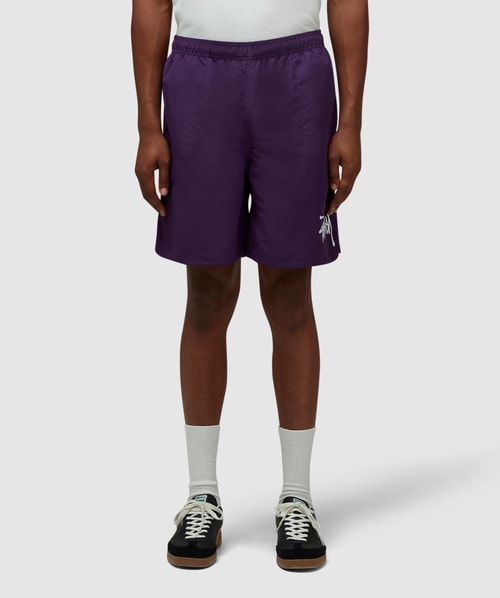 Stussy Big Basic Water Short In Plum