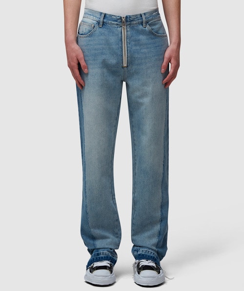 Cole Buxton Two Tone Denim Jean In Blue