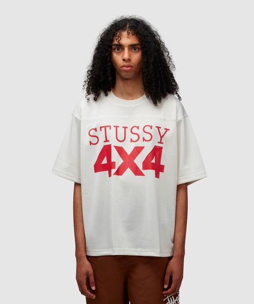 STUSSY 4X4 MESH FOOTBALL JERSEY T-SHIRT