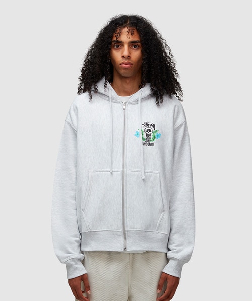 Basic Stüssy Zip Hoodie in ash heather – Stüssy