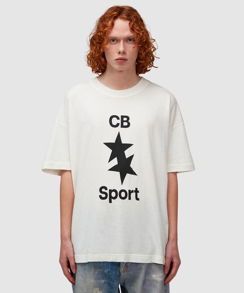 Cole Buxton Mens Vintage White Sport Logo-print Cotton-jersey T-shirt