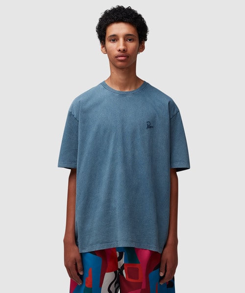 Parra Script Logo T-shirt In Washed Blue
