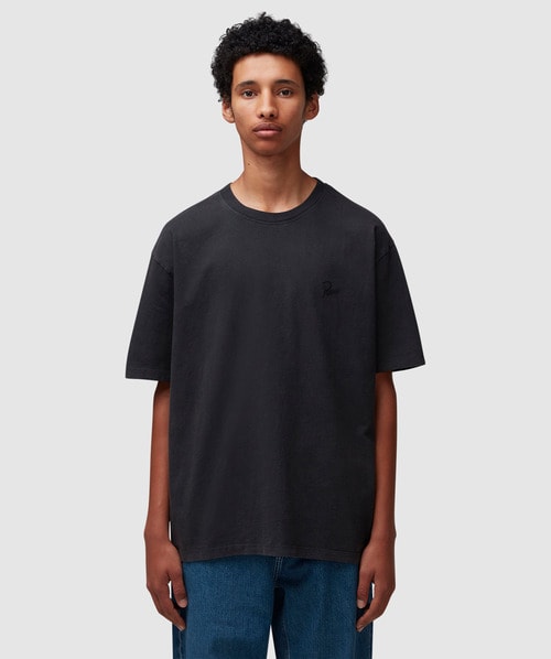 Parra Script Logo T-shirt In Washed Black