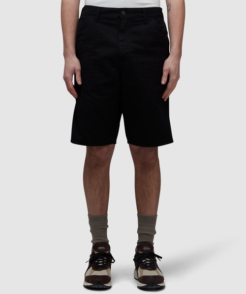 Carhartt Walter Single Knee Cotton Shorts In Black