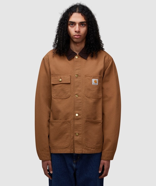 Shop Carhartt Michigan Coat In Hamilton Brown / Tobacco Rinsed