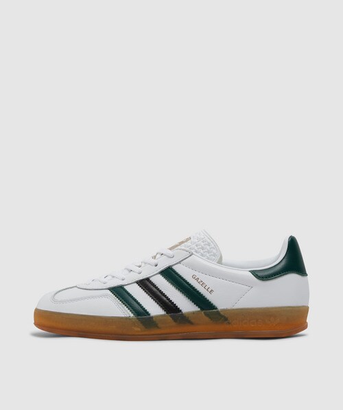Adidas Originals Scarpe Gazelle Indoor Cream White/collegiate Green/gum In Ftwwht/cgreen/cblack