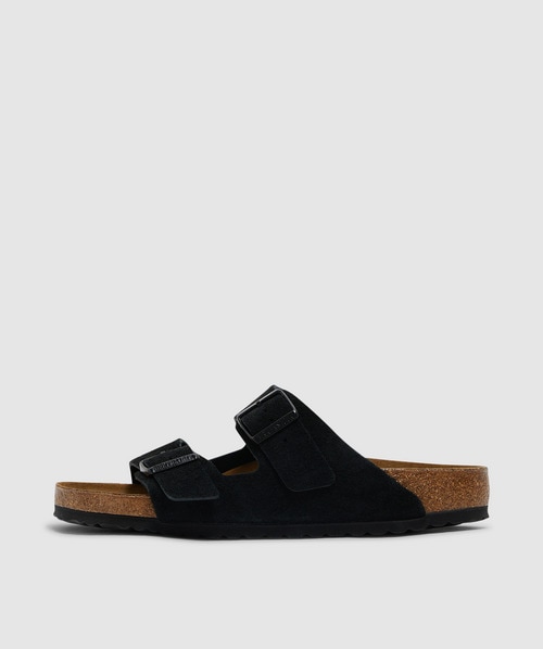 Birkenstock Men's Uji Nubuck Suede Leather Sandals From Finish Line In Black