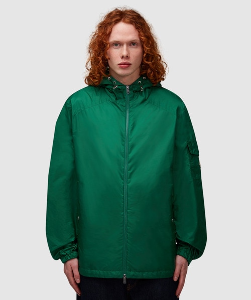 Shop Moncler Etiache Windbreaker Jacket In Green