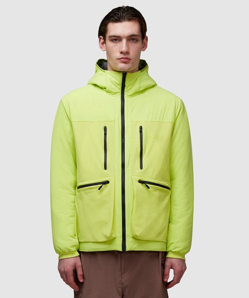 Purple Mountain Observatory Padded Water Repellent Jacket In Lime