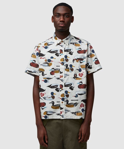 Human Made Duck short sleeve shirt | WHITE | SEVENSTORE