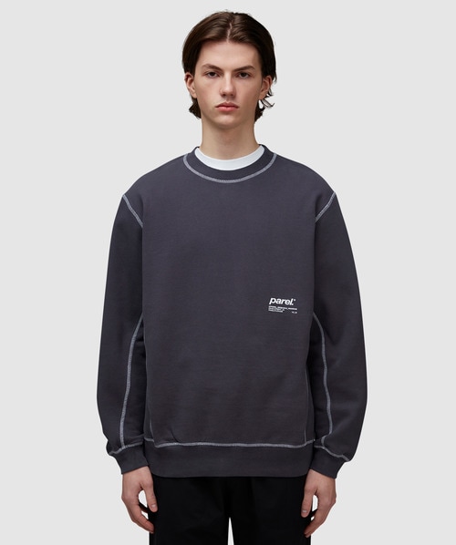 Shop Parel Studios Contrast Sweatshirt In Graphite