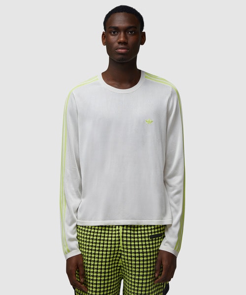 Adidas Originals By Wales Bonner Long Sleeve T-shirt In Chalk White/semi Frozen Yellow