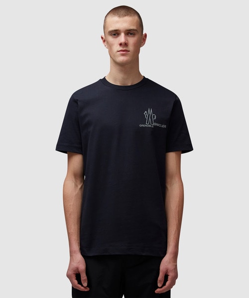 Shop Moncler Grenoble Tri Logo T-shirt In Navy