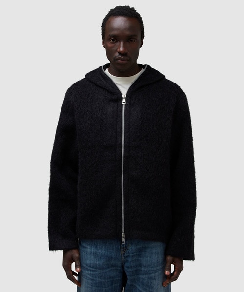 Our Legacy Full zip hairy wool jacket | BLACK | SEVENSTORE