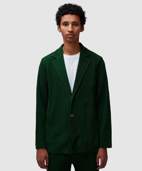 Homme Plissé Issey Miyake Pleats blazer | SEAWEED GREEN