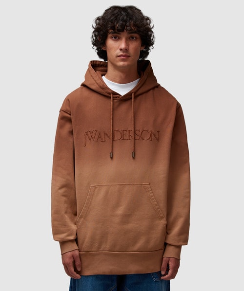 存在感絶大【J W ANDERSON】Logo Embroidery Popover Hoodie ANCHOR EMBROIDERY ZIPPED HOODIE – JW Anderson