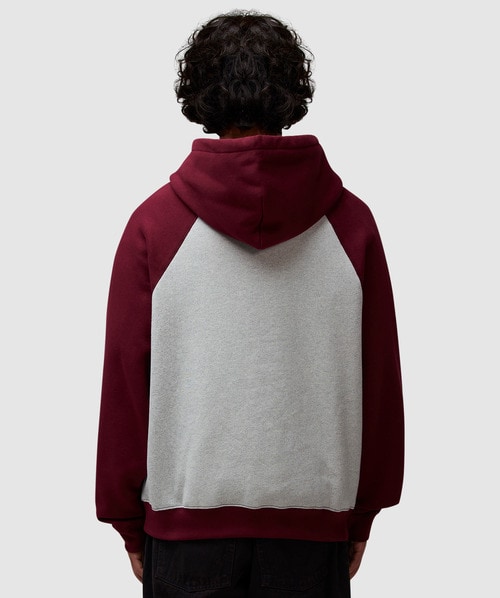 パーカー・フーディ BRAIN DEAD LIGHT GREY/BURGUNDY HOODIE Brain Dead Light grey/burgundy hoodie | TheDoubleF