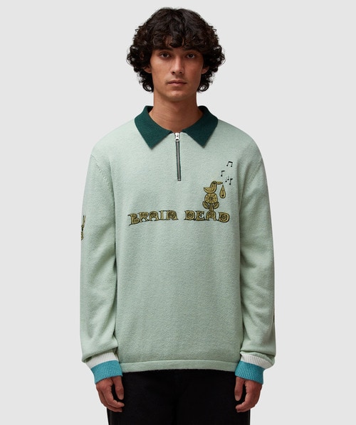 Brain Dead Lex half zip sweatshirt | MINT | SEVENSTORE