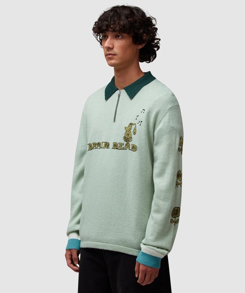 Brain Dead Lex half zip sweatshirt | MINT | SEVENSTORE