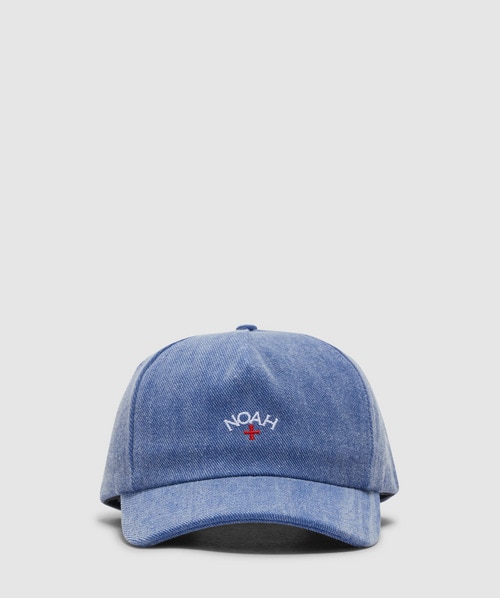 Noah Recycled denim core logo 5 panel cap | BLUE | SEVENSTORE