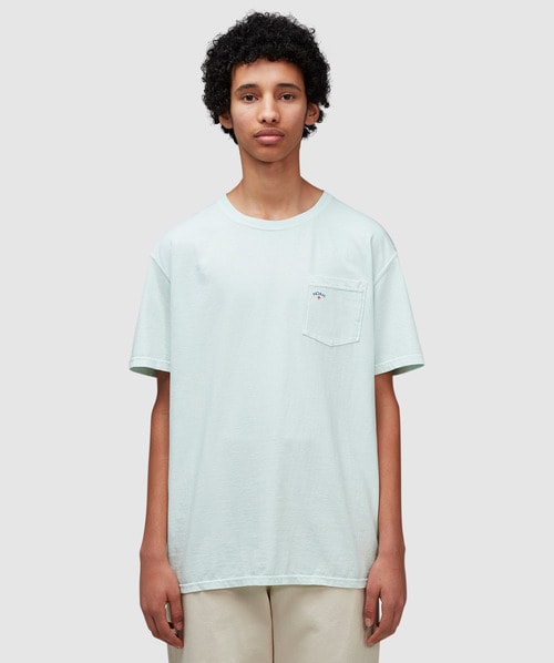 Shop Noah Core Logo Pocket T-shirt In Hint Of Mint