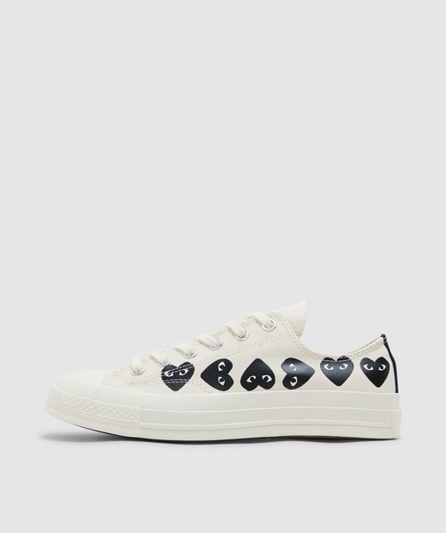 Shop Comme Des Garçons Play X Converse Multi Heart Chuck Taylor '70 Low Sneaker In Milk/black/egret