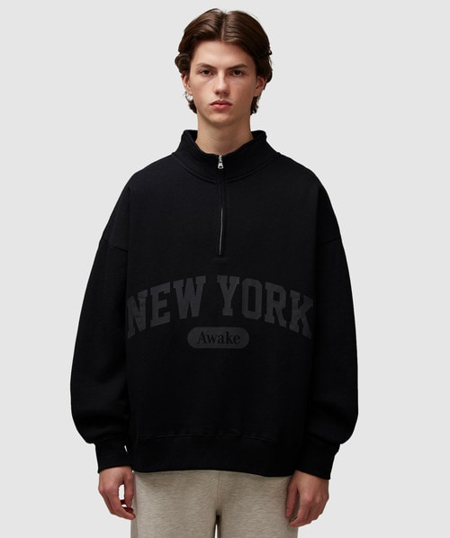 Awake NY Script quarter zip | BLACK | SEVENSTORE