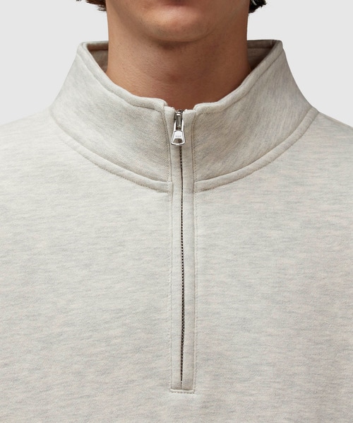 Awake NY Script quarter zip jacket | HEATHER GREY | SEVENSTORE