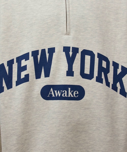 AWAKE NY スウェットシャツ Script Quarter Zip○関送無料○ 送料関税込♪AWAKE NY/Script Quarter Zip Sweatshirt (AWAKE NY
