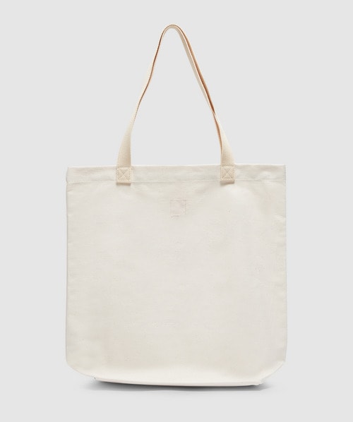 Beams Japan X Evergreen works tote bag | WHITE×BLACK