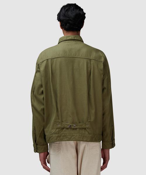 Engineered Garments Trucker jacket | KHAKI FLORAL PRINTED CORDUROY