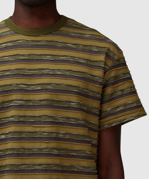 Brain Dead Casey striped t-shirt | BROWN | SEVENSTORE