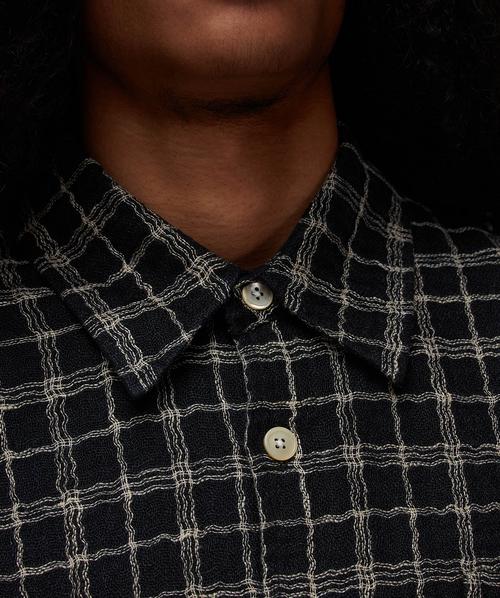 Our Legacy Above shirt | BLACK FISHNET CLOTH | SEVENSTORE Our Legacy Above shirt | BLACK FISHNET CLOTH | SEVENSTORE
