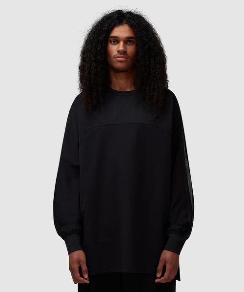 Y's RY JERSEY ROUND NECK LONG SLEEVE T 黒 Y's RY JERSEY ROUND NECK LONG SLEEVE T 黒Long-sleeved jersey t