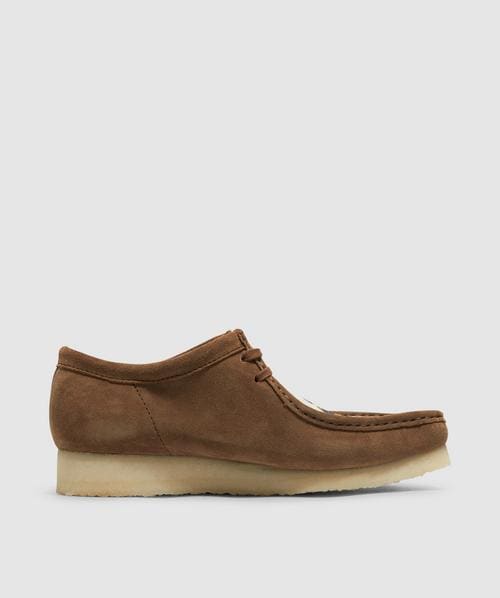 CLARKS ORIGINALS WOMENS WALLABEE SHOES BEIGE LEATHER