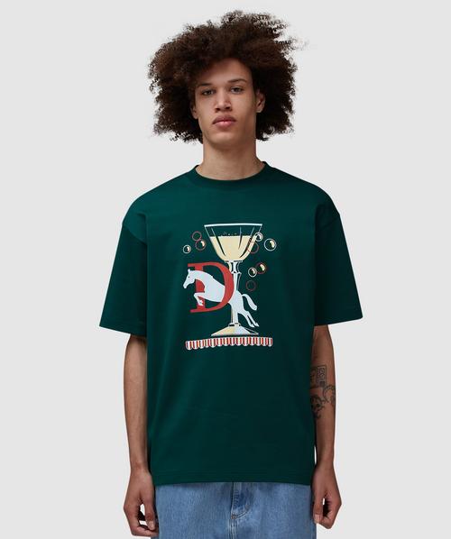 Tシャツ・カットソー Drole de Monsieur Men's Green Embroidered Polo Drôle de Monsieur Tressé Men's Polo Green PL133-CO171-DGN
