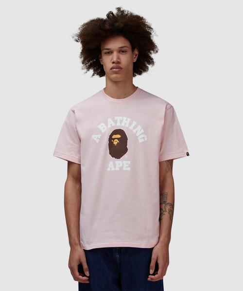 A BATHING APE COLLEGE TEE ピンク XS A BATHING APE COLLEGE TEE ピンク XS