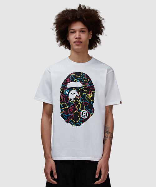 BAPE - A Bathing Ape Neon camo big ape t-shirt | WHITE