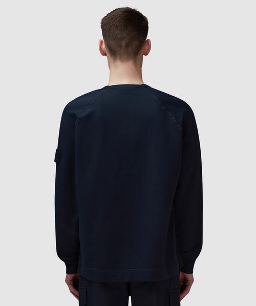 【関税込み】STONE  Organic cotton fleece sweatshirt Stone Island Organic cotton fleece sweatshirt | BLACK