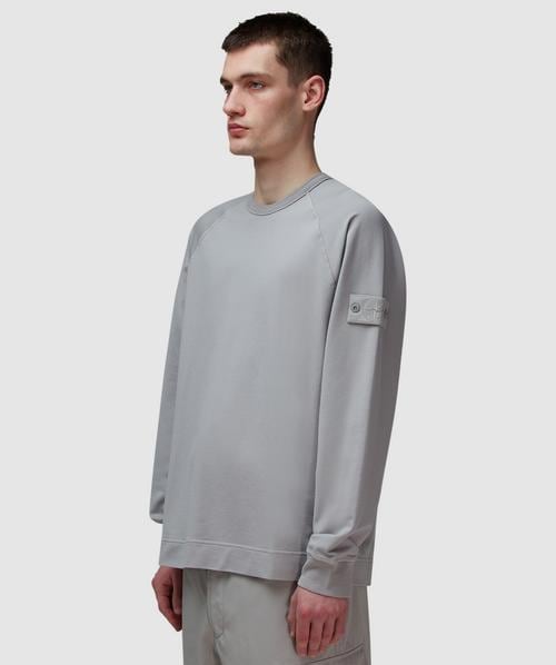 スウェット・トレーナー Stone  Fleece Sweatshirt In Organic Cotton Stone Island Organic cotton fleece sweatshirt | MELANGE GREY