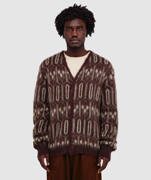 【Lサイズ】Needles Mohair Cardigan dark brown Needles Mohair Cardigan In Dark Brown | ModeSens
