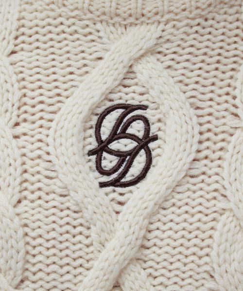 トップス theredthread S big symbol knit white THEREDTHREAD / ザ