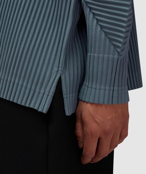 Homme Plissé Issey Miyake MC August pleats polo shirt | SLATE BLUE