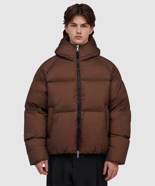 Cole Buxton Hooded down jacket | BROWN | SEVENSTORE