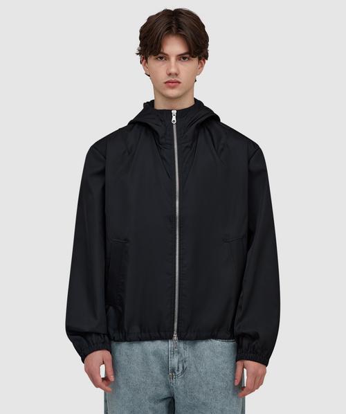 Cole Buxton Hooded nylon windbreaker | BLACK | SEVENSTORE