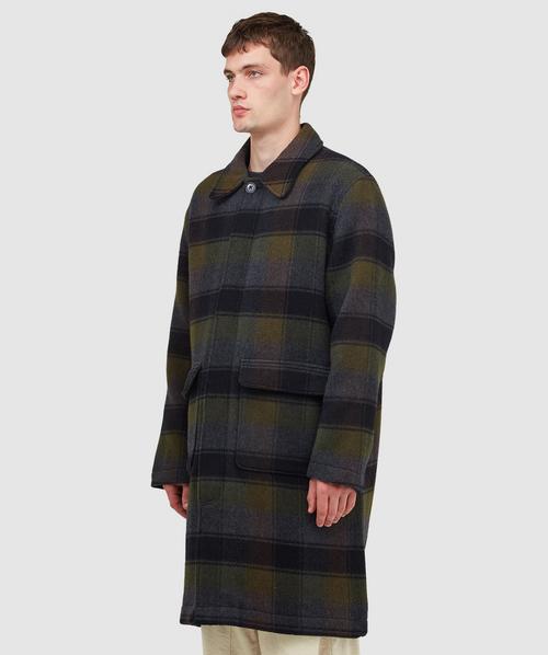 Universal Works Berlin wool check account jacket | BLACK/BROWN